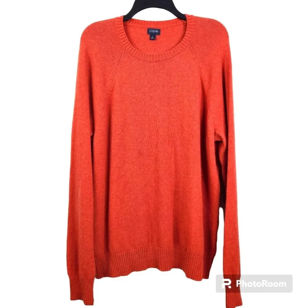 J. Crew Mens Lambswool Blend Long Sleeve Crewneck Sweater Size Large